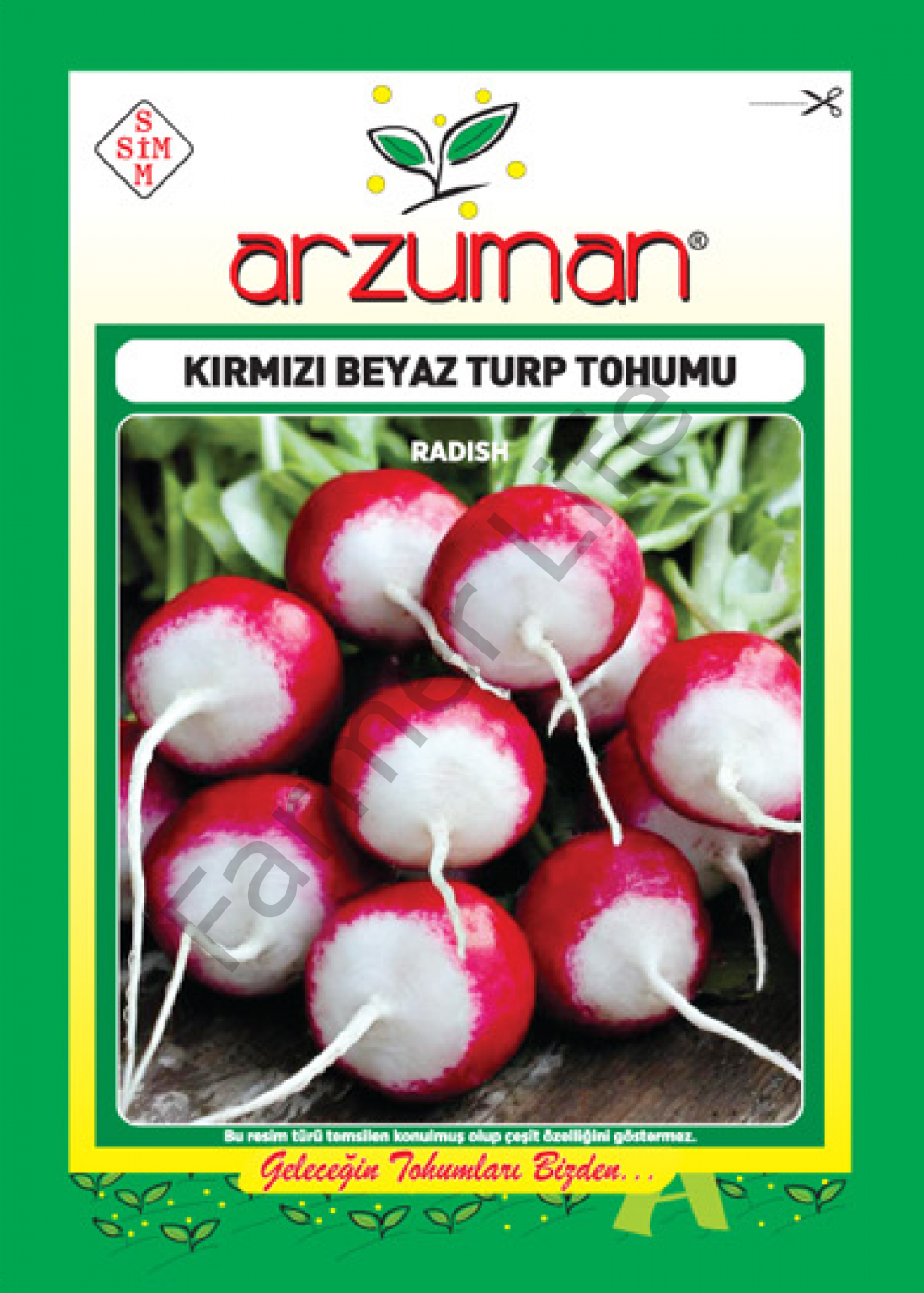 Kırmızı Beyaz Turp Tohumu 5 Gr
