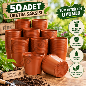 2,5 Lt Vakum Üretim Saksısı (50 Adet)